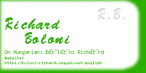 richard boloni business card